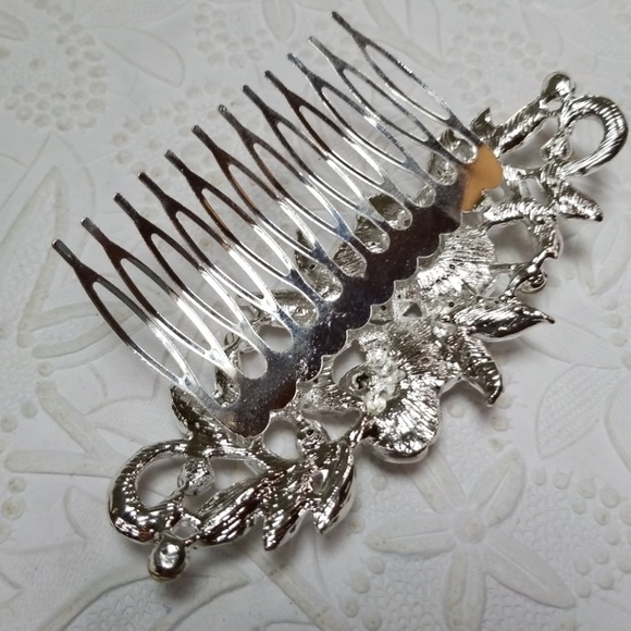 Beautiful Clear Rhinestone Prom Bridal Hair Comb - Picture 5 of 8